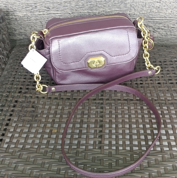 Coach Handbags - 💜Coach Metallic purple small crossbody